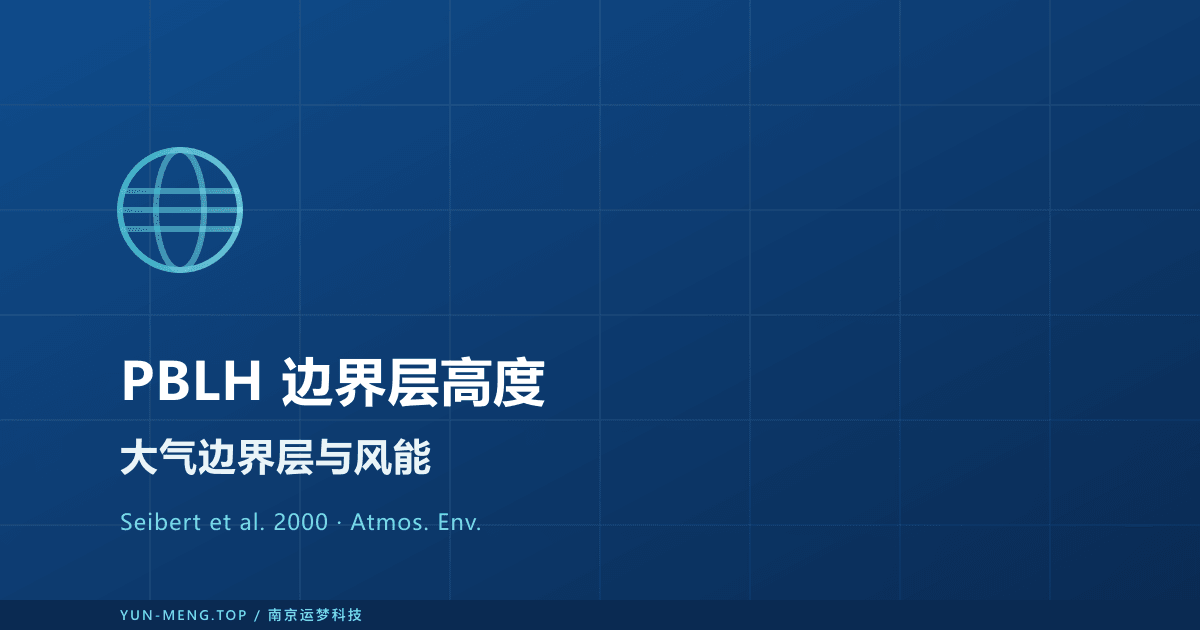 大气边界层高度(PBLH)与风能:ERA5 字段到工程应用 封面