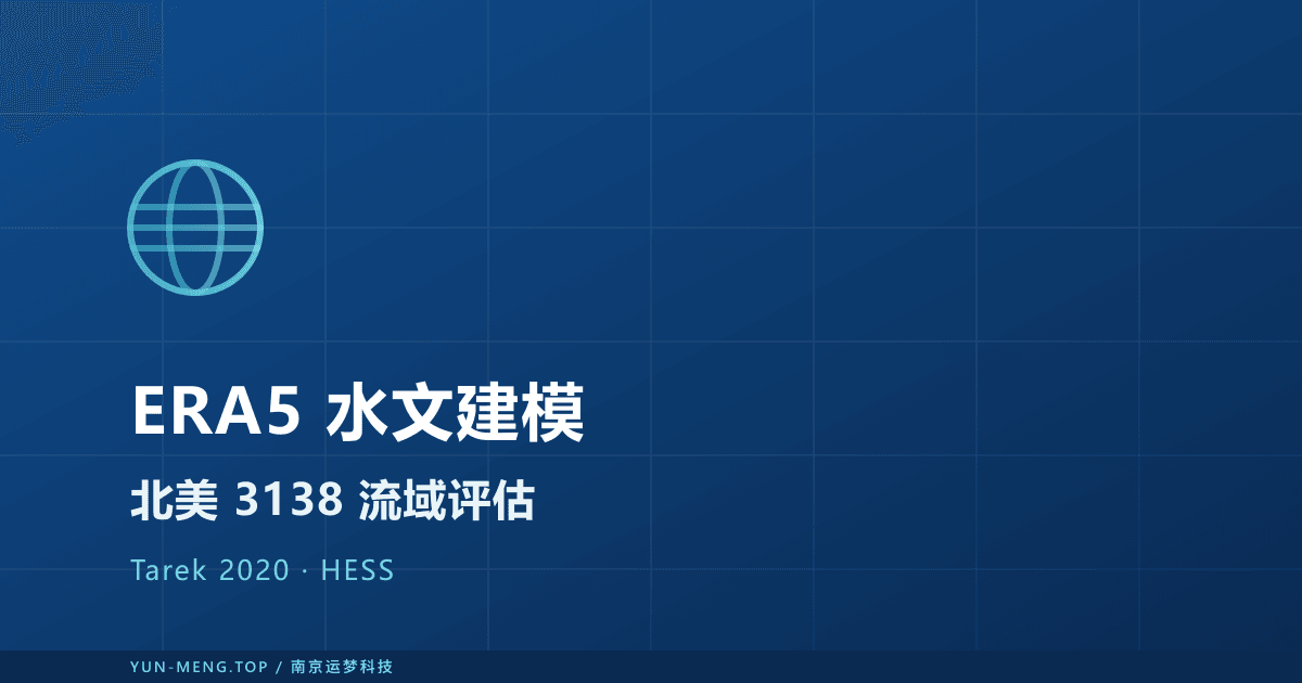 ERA5 能否替代观测驱动模型?北美 3138 流域 HESS 论文解读 封面
