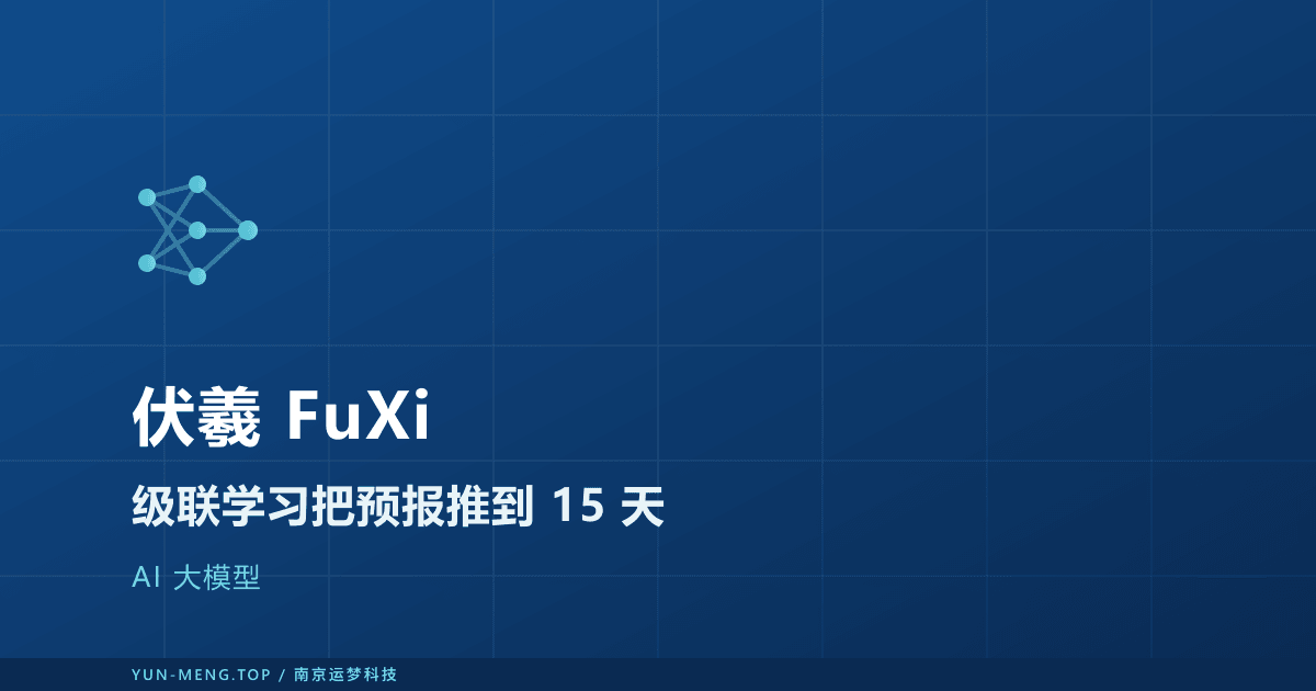 FuXi 解读:级联机器学习把全球预报推到 15 天 封面