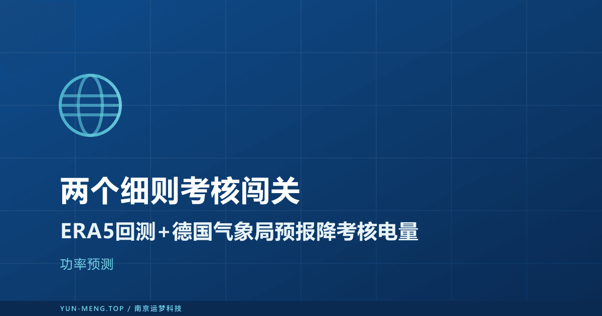 两个细则准确率考核怎么过:ERA5回测+德国气象局预报降考核电量实战 封面
